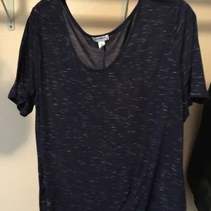 Navy blue heather super soft tee